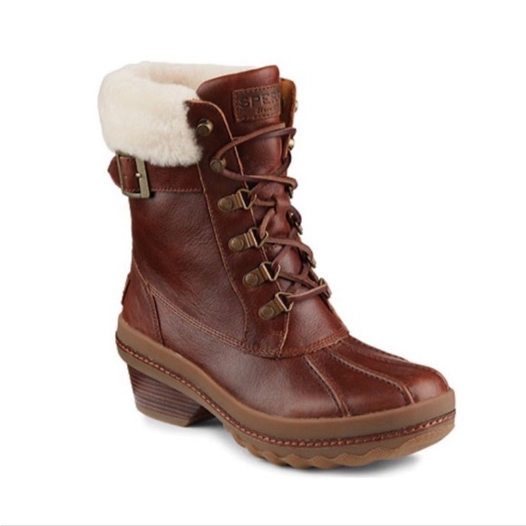 Sperry Gold cup Ava Duck brown leather boots - Picture 2 of 15